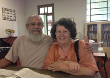 Walter Lélis com a esposa, Sônia Belato Lélis. Foto: Divulgação