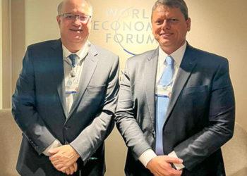 No primeiro dia em Davos, Tarcísio encontrou lan Goldfajn, presidente do Banco Interamericano de Desenvolvimento (BID)